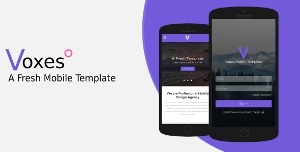 Voxes – A Fresh Mobile Template – 21482128