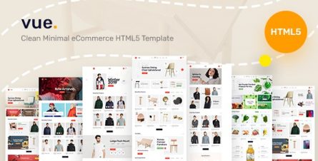 Vue - Clean Minimal eCommerce HTML5 Template - 23364345
