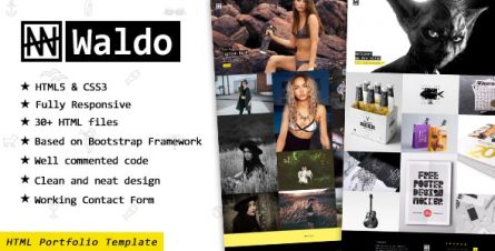 Waldo - Portfolio Showcase Website Template for Freelancers & Agencies - 17841590