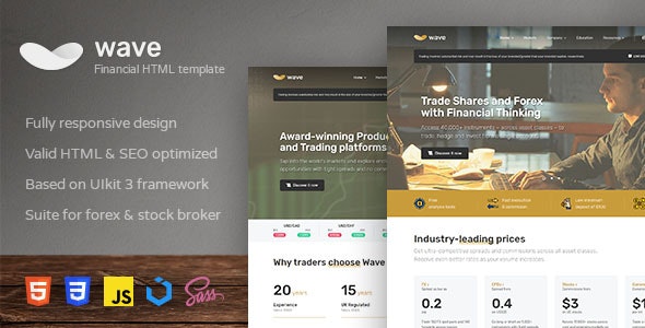 Wave – Finance and Investment HTML Template – 27458147