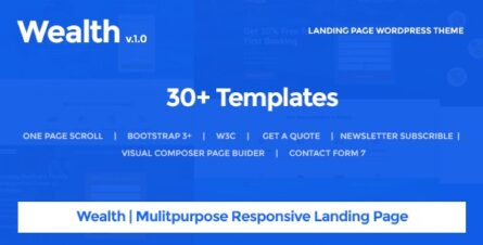 Wealth – Multi-Purpose Landing Page WordPress Theme - 15770506