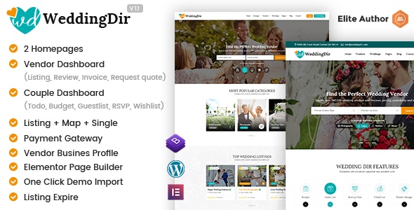 WeddingDir – Directory & Listing WordPress Theme – 34095894
