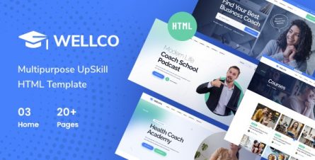 Wellco - Life Coach and Online Courses HTML Template - 32556840