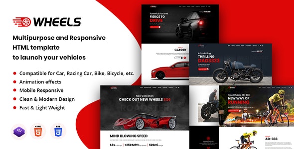 Wheels - Automobile Business Multipurpose And Responsive HTML Template - 24925780