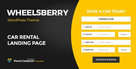 Wheelsberry – Car Rental WordPress Theme Landing Page - 17664341