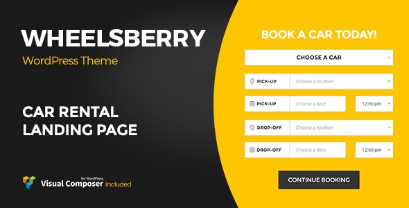 Wheelsberry – Car Rental WordPress Theme / Landing Page – 17664341