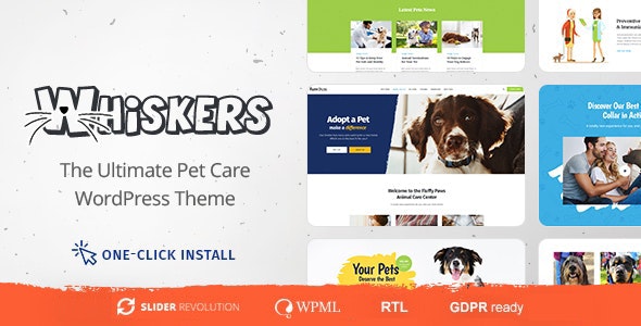 Whiskers – Pet and Vet WordPress Theme – 22066245