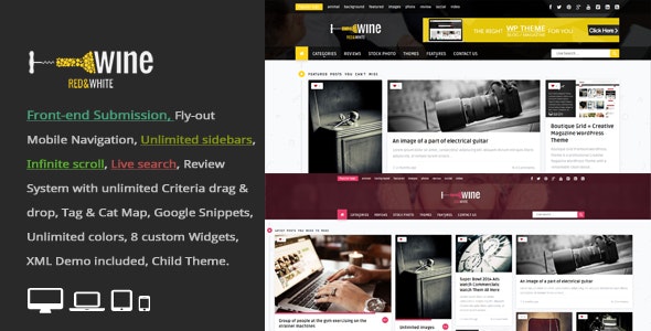 Wine Masonry - Review & Front-end Submission WordPress Theme - 8259466