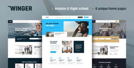 Winger - Aviation & Flight School WordPress Theme - 25911994