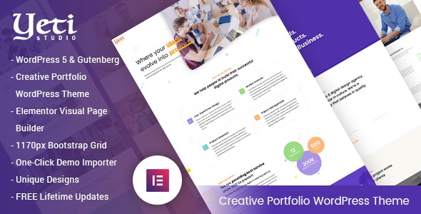 Yeti - Portfolio Responsive WordPress Theme - 23272931