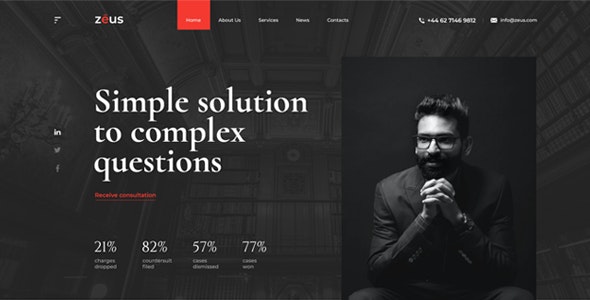 Zeus – Lawyers and Law Firm HTML Template – 28006578