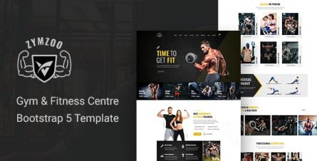 Zymzoo - Gym & Fitness Centre Bootstrap 5 Template - 32726533