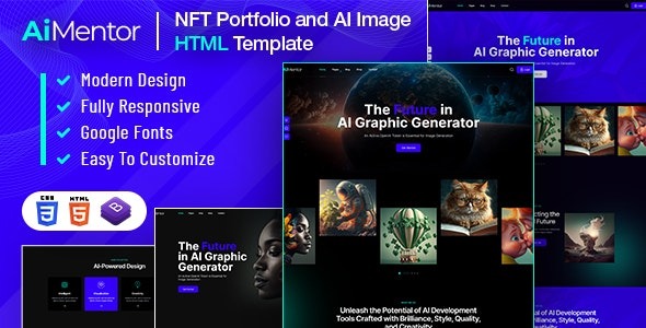 AI Mentor | AI Image Generator HTML Template – 49371369
