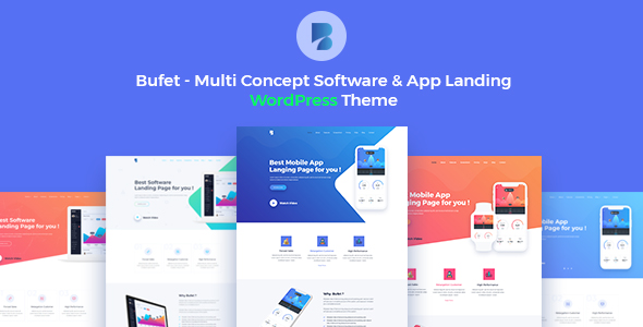 Bufet – Multi Concept Software & App Landing WordPress Theme + RTL – 22029443