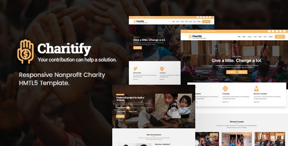 Charitify – NGO/Charity/Fundraising HTML Template – 21884830