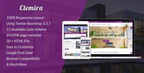 Clemira – Responsive Real Estate HTML Template – 20622517