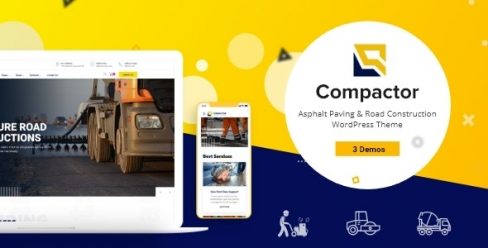 Compactor – Road Construction WordPress Theme – 25862680