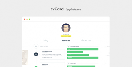 cvCard WP - Responsive WordPress Resume Theme - 7476245