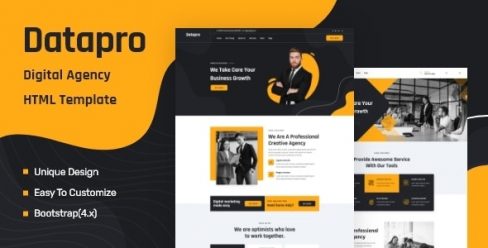 Datapro – One Page Agency HTML Template – 31979090