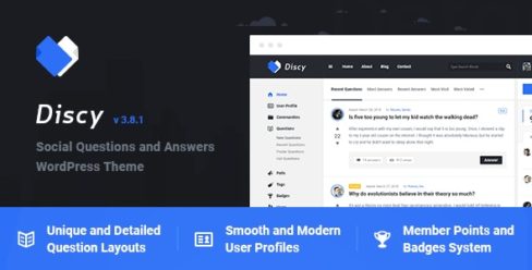 Discy – Social Questions and Answers WordPress Theme – 19281265