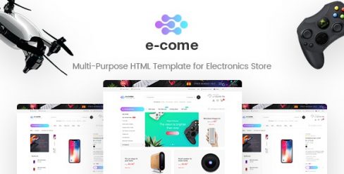 E-come | Multi-Purpose HTML Template for Electronics Store – 21919569