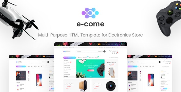 E-come | Multi-Purpose HTML Template for Electronics Store – 21919569