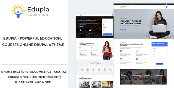 Edupia – Powerful Education, Courses Online Drupal 8.7 Theme – 23157130