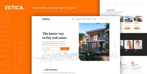 Estica – Real Estate Landing Page Template – 24895203
