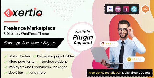 Exertio – Freelance Marketplace WordPress Theme – 30602587