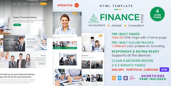 Finance Corp – A Financial Services & Business Consulting Template – 20618558