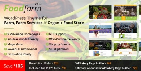 FoodFarm – WordPress Theme for Farm, Farm Services and Organic Food Store – 15359005
