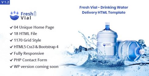 Fresh Vial – Drinking Mineral Water Delivery Bootstrap4 HTML5 Template – 22917945