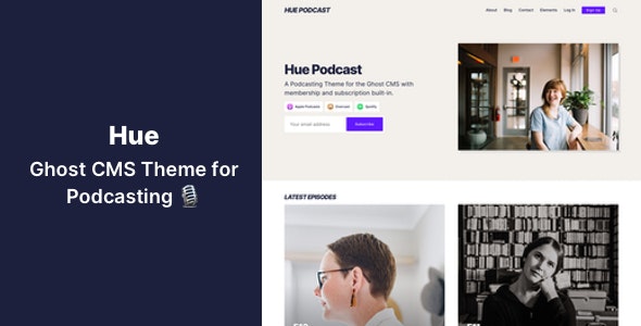 Hue – Ghost CMS Theme for Podcasting – 25729319