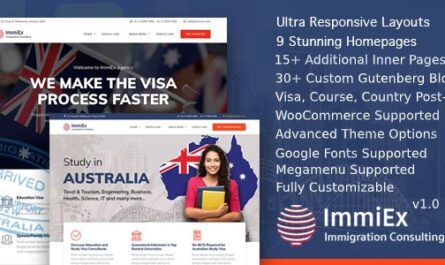 law, Visa services support, Migration Agent Consulting WordPress Business Theme - ImmiEx