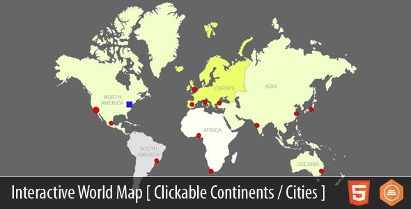 Interactive World Map With Cities – 4757953