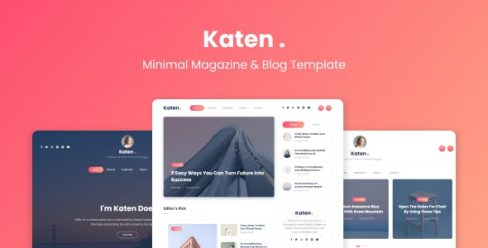 Katen – Minimal Blog & Magazine HTML Template – 31727148
