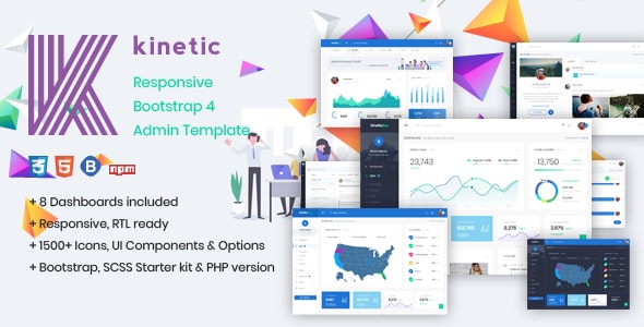 Kinetic – HTML Bootstrap 4 Admin Template – 22170584