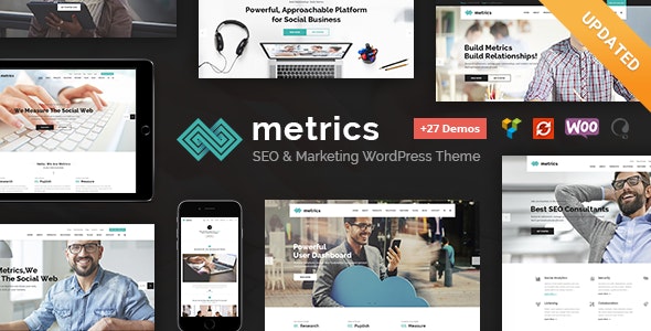 Metrics – SEO, Digital Marketing, Social Media WordPress Theme – 15625979