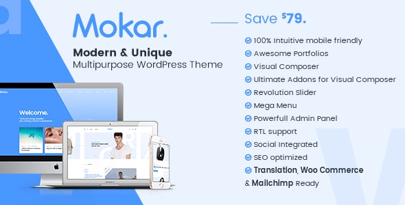 Mokar – Modern Multipurpose WordPress Theme – 19461179