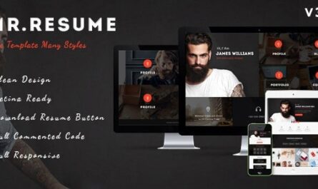 Resume, vCard, Personal, Profile and Portfolio WP Theme