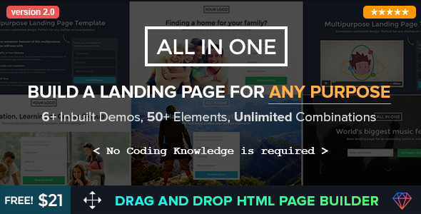 Multipurpose Landing Page Template – All in One – 10431101