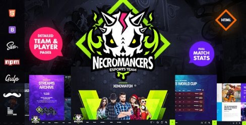Necromancers – eSports Team HTML Template – 24089893