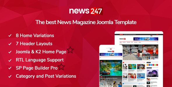 News247 – News/Magazine Joomla Template – 19611203