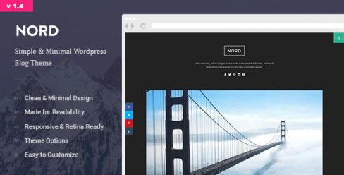 Nord – Minimal and Clean WordPress Personal Blog Theme – 13281320