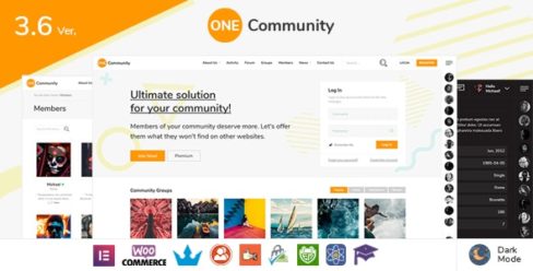 OneCommunity – BuddyPress Membership Theme – 3713046