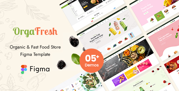 OrgaFresh | Organic & Fast Food Store Figma Template – 30781266