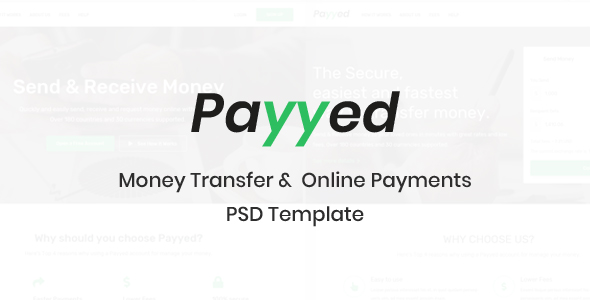 Payyed – Money Transfer & Online Payments PSD Template – 23098676