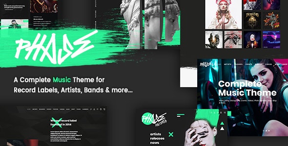 Phase – A Complete Music WordPress Theme for Record Labels and Artists – 21904198