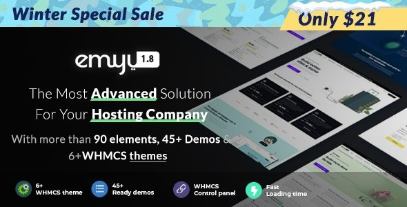 EMYUI – Multipurpose Web Hosting with WHMCS Template – 35201975