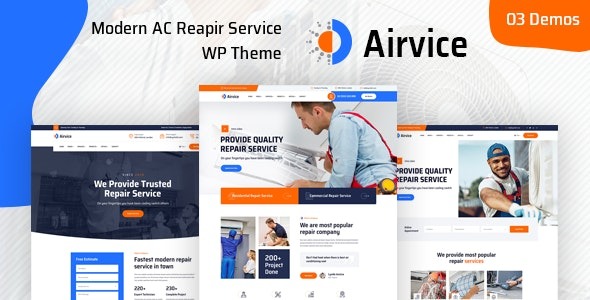 Airvice – AC Repair Services WordPress Theme + RTL – 32323779